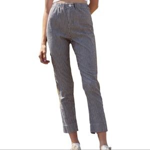 Brandy Melville John Galt Striped Tilden Pants
 Gray & White Size XS / S